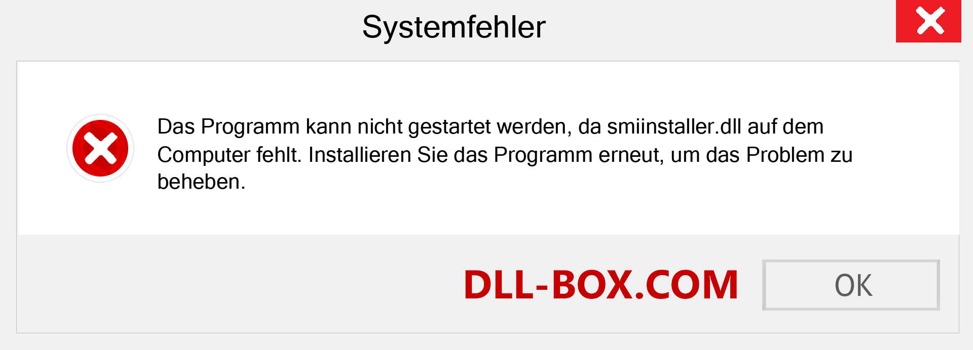 smiinstaller.dll-Datei fehlt?. Download für Windows 7, 8, 10 - Fix smiinstaller dll Missing Error unter Windows, Fotos, Bildern