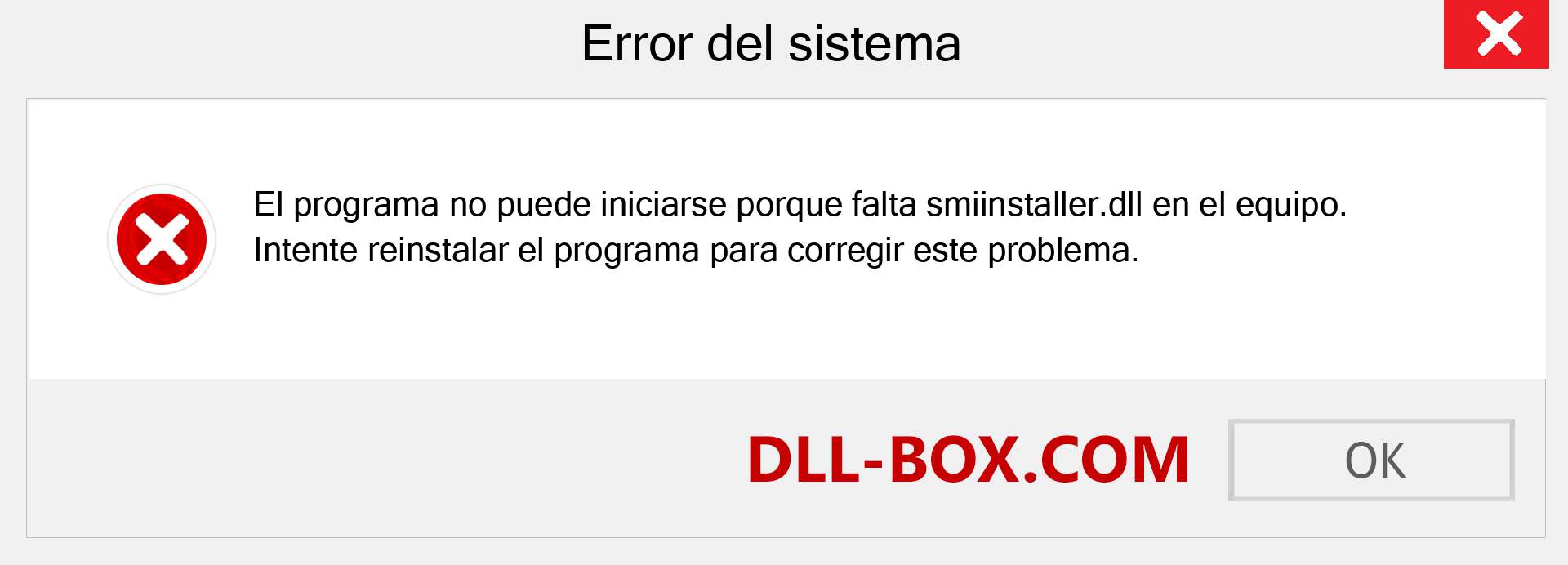 ¿Falta el archivo smiinstaller.dll ?. Descargar para Windows 7, 8, 10 - Corregir smiinstaller dll Missing Error en Windows, fotos, imágenes