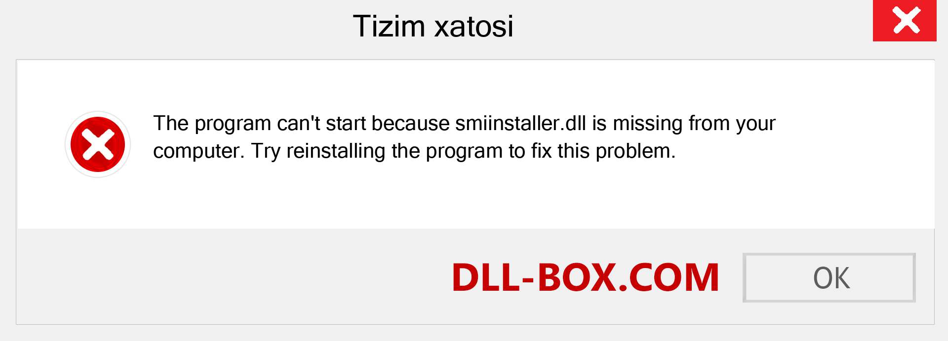 smiinstaller.dll fayli yo'qolganmi?. Windows 7, 8, 10 uchun yuklab olish - Windowsda smiinstaller dll etishmayotgan xatoni tuzating, rasmlar, rasmlar